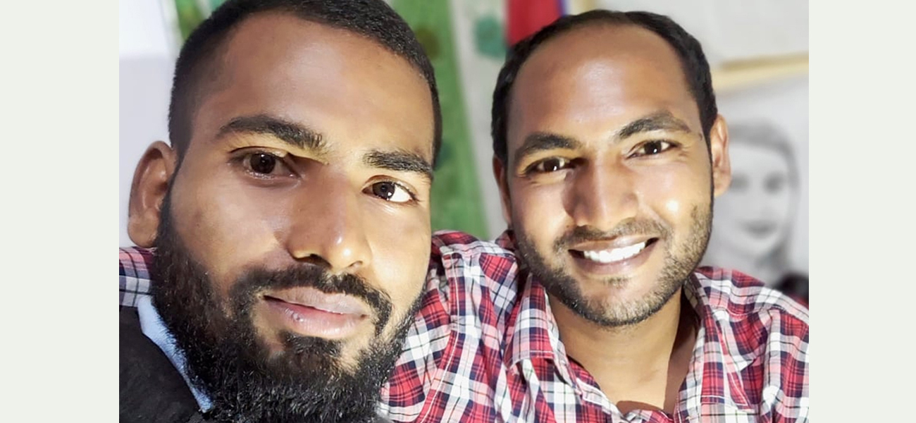 एमबिबिएस पाँचौं वर्षमा अध्ययनरत् रामजी राम र पंकज राम। तस्बिरः सेतोपाटी